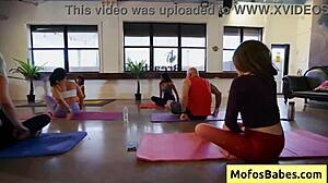 natural beauty blonde slut lindsey lakes craves johnny love's hot cum loads filling her wet pussy in yoga ecstasy