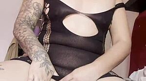 Neighbor spies juicy latina housewife masturbating wet pussy by window