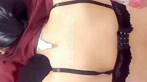 18-Year-Old Latina Babysitter Plays with Big Tits Ass and Dildo in Bedroom