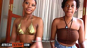 hey big ass ebony sluts ride n deepthroat that huge white cock in wild threesome!