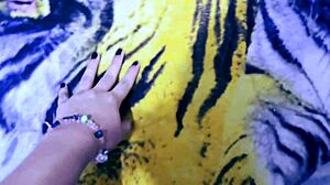 My latina tranny stepsis accidentally sends steamy striptease touching vid