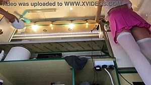 super hot 18yo cutie strips for cash no panties flashing pussy