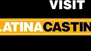 Slutty Big Tits Latina Teen Chokes on Euro Monster Cock at Casting