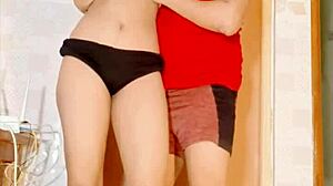 Young Indian couple sensual doggystyle deepthroat cumshot at home