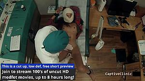 wanna see eliza sheilds as human guinea pig in latex gloves fetish backstage?