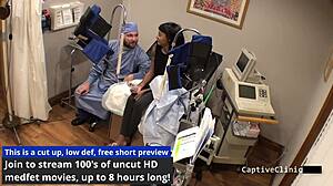 wanna see eliza sheilds as human guinea pig in latex gloves fetish backstage?