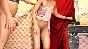 Sistya caught fingering to orgasm by step-brother fucks her