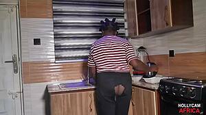 Why's my cock throbbing hard for busty ebony madam big tits?