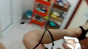 mature blonde milf with big tits and huge pussy lips indulges in sado fetish play