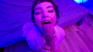 Cute Alt Teen Fucks Lucky Guy Till Mouth Filled With Thick Creamy Cumshot