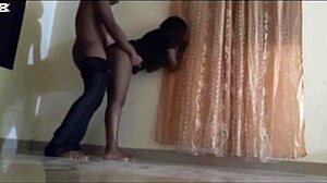 fat cuban maid with big ass gets quickie anal fuck at home