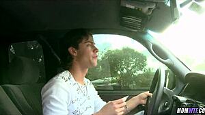 gorgeous blonde milf hairdresser seduces young guy with her horny cougar body