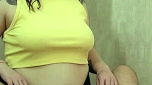 curvy fat slut dirty talks while strapon cums hard with dildo