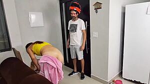 imagine a towel-clad housewife craving biker ass worship right at home