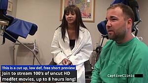 wanna see eliza sheilds as human guinea pig in latex gloves fetish backstage?