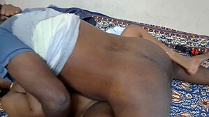 hot tamil wife teases husband with banana blowjob in dorm before wet ripping clothes sex