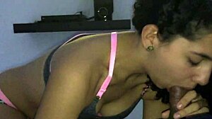 this hot 18yo latina teen gives sloppy oral on big cock