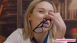 ClubSweethearts unleashes library lust with juicy teen lesbians scissoring wet pussies