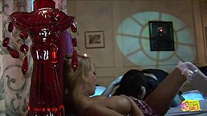 Brunette Femdom Strap-On Fucks Busty Blonde into Orgasmic Obedience and Pussy Licking Submission