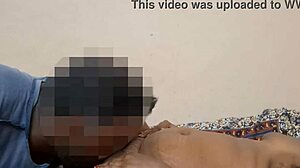 hot tamil wife teases husband with banana blowjob in dorm before wet ripping clothes sex