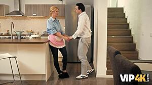 omg its time to lose virginity with hot blond milf in kitchen 😍🔥