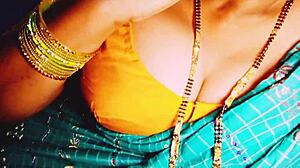 dirty indian aunty seduces daughter-in-law with hot saree lesbian talk