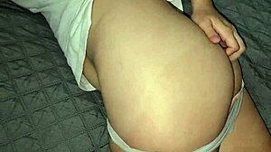 stripping my horny cuñada so easy to finger her juicy hairy pussy before tight creampie fuck