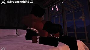 breeding roblox fangirl with deep creampie sex session