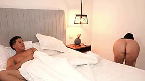 colombian milf mommy with saggy natural tits checks into hotel and ends up riding her stepsons huge monster cock thanks to booking mistake