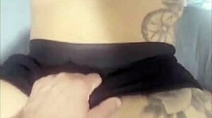 why does this sexy brazilian wife strip in lingerie before her husband rips clothes for group fun?