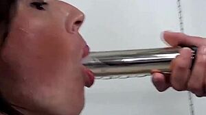 Bizarre fetish latex lesbians play with leather toys high definition