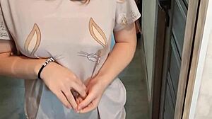 Skinny Redhead Teen Student Fucked Rough by Courier with Facial Cumshot