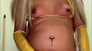 linda the crossdressing transsexual rosadita samuray shows off her tasty tits