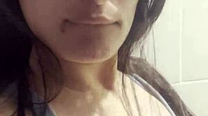 Intense Solo Masturbation in Deserted Public Outdoor Bathroom with No One Nearby