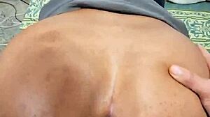 Ebony teen bent over takes painful gaping anal doggystyle from uncle