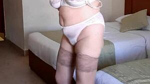 Hot Gilf Craves Massive BBC While Ramming Huge Dildo Deep