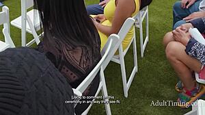 Party diplomas hide wild teen outdoor BBC riding with bouncing big tits