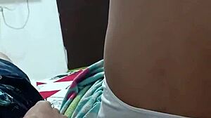 watching her do nails while i stroke myself close up