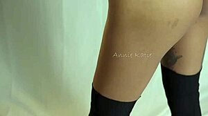 skinny colombian dances kinky on bed flashing tattooed ass!