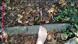 wanna join my little nylon walk flashing pantyhose in the forest?