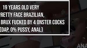 i'm morganita brux 19yo brazilian pretty face ruined by four monster cocks anal dap