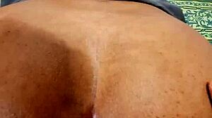 Ebony teen bent over takes painful gaping anal doggystyle from uncle