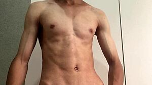 Brazilian stud teases playfully with his massive tool