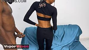 i can't stop riding this slim ebony girl's curved huge dick