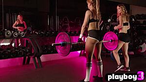 whoa my amazing big tits milf model deadlifts then strips hot for you