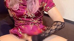 hey check short-haired crossdresser masturbating so quietly alone