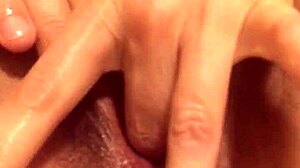 Italian milf bitch spreads hairy pussy fingers dirty while moaning european style