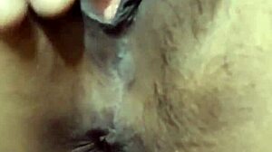 Indonesia girl fingers swollen big pussy lips pov closeup