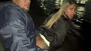 Wife Fucks Stranger on Beach Sand While Husband Watches Cuckold Action