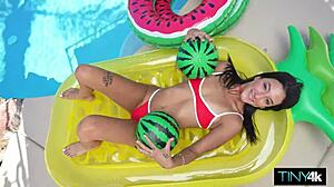 summer slut grinds petite body on fat 10 inch cock till she cums